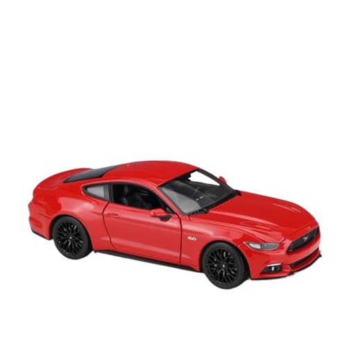 Druckguss 1:24 for Ford 2015 Mustang GT Sportwagen Legierung Automodell Simulation Vollständig Geöffnete Tür Miniatur Fahrzeugmodell Dekoration(Red) von EXYFRUX