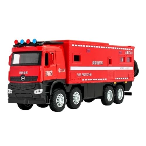 Druckguss 1:24 for Iveco SWAT Polizeiauto City Rescue Fire Truck Legierungsautomodell Ton Und Licht Vollständig Geöffnete Tür Miniaturfahrzeugmodell(1:24 Fire Truck) von EXYFRUX