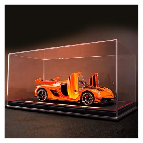 Druckguss 1:24 for Koenigsegg Jesko ONE 1 Legierung Supercar Modell Simulation Sound Und Licht Pull-Back Auto Modell Sammlung Display(Orange with Display Box) von EXYFRUX