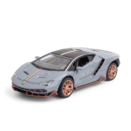 Druckguss 1:24 for Lamborghini LP770-4 Legierungsautomodell Simulation Ton Und Licht Zurückziehen Vollständig Geöffnete Tür Fahrzeugmodelldekoration(740 Grey) von EXYFRUX