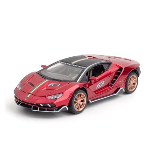 Druckguss 1:24 for Lamborghini LP770-4 Legierungsautomodell Simulation Ton Und Licht Zurückziehen Vollständig Geöffnete Tür Fahrzeugmodelldekoration(740 red) von EXYFRUX