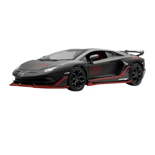 Druckguss 1:24 for Lamborghini SVJ63 Legierung Supercar Modellsammlung Sound Und Licht Vollständig Geöffnete Tür Miniaturfahrzeugmodell(Black) von EXYFRUX