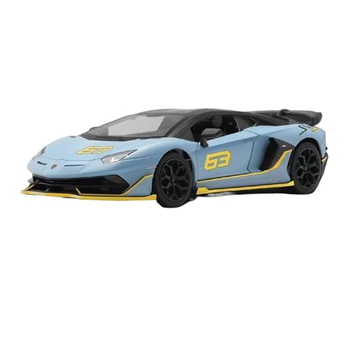 Druckguss 1:24 for Lamborghini SVJ63 Legierung Supercar Modellsammlung Sound Und Licht Vollständig Geöffnete Tür Miniaturfahrzeugmodell(Blue) von EXYFRUX