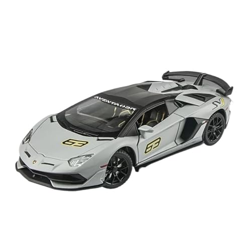 Druckguss 1:24 for Lamborghini SVJ63 Revuelto Legierungsautomodell Sound Und Licht Pullback-Auto Fahrzeugmodell Mit Vollständig Geöffneter Tür(SVJ Grey) von EXYFRUX