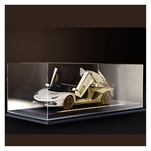Druckguss 1:24 for Lamborghini SVJ63 Supercar Legierung Automodell Simulation Sound Und Licht Pullback Fahrzeugmodellsammlung(Gray with transparent Box) von EXYFRUX