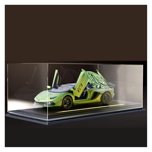 Druckguss 1:24 for Lamborghini SVJ63 Supercar Legierung Automodell Simulation Sound Und Licht Pullback Fahrzeugmodellsammlung(Green with transparent Box) von EXYFRUX