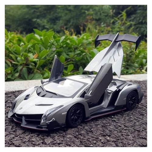 Druckguss 1:24 for Lamborghini Veneno Legierung Supercar Modell Simulation Vollständig Offene Tür Miniatur Fahrzeug Modell Dekoration Sammlung(Silver) von EXYFRUX