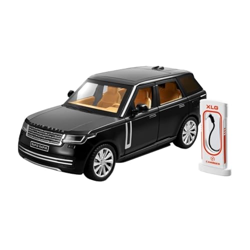 Druckguss 1:24 for Land Rover Range Rover Defender Legierung Simulation Automodell Sound Und Licht Pullback Miniaturmodellsammlung(Range Rover 2022 Black) von EXYFRUX