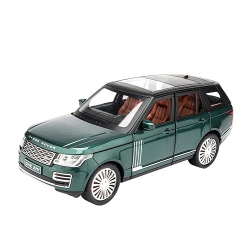 Druckguss 1:24 for Land Rover Range Rover Defender Legierung Simulation Automodell Sound Und Licht Pullback Miniaturmodellsammlung(Range Rover Green) von EXYFRUX