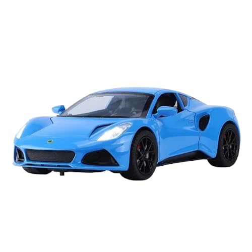 Druckguss 1:24 for Lotus Emira Sportwagen Legierung Automodell Simulation Vollständig Geöffnete Tür Ton Und Licht Miniaturfahrzeugmodell(Blue) von EXYFRUX