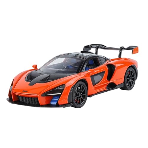 Druckguss 1:24 for McLaren Senna Classic Supercar Simulation Legierung Automodell Sound Und Licht Pull Back Fahrzeug Sammlung Ornamente(Orange) von EXYFRUX