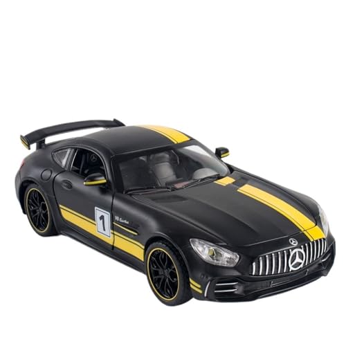 Druckguss 1:24 for Mercedes-Benz AMG GTR Simulation Sound Und Licht Pullback-Legierung Automodell Miniatur Fahrzeugmodell Ornamente(Black) von EXYFRUX