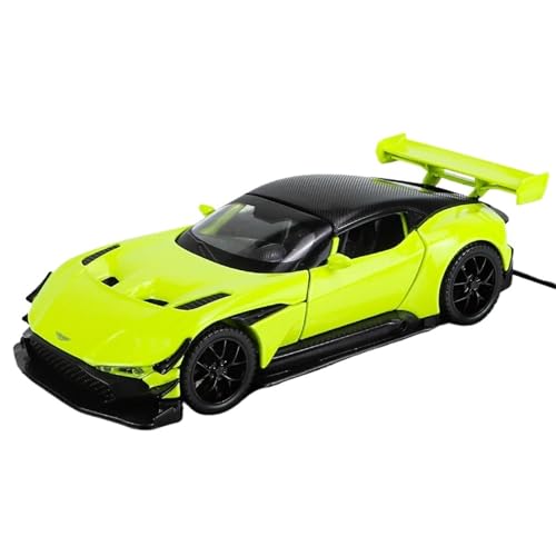 Druckguss 1:24 for Nissan 350Z Sportwagen Legierung Automodell Sound Und Licht Pullback-Auto Vollständig Geöffnete Türen Miniaturfahrzeugmodell(Green A) von EXYFRUX