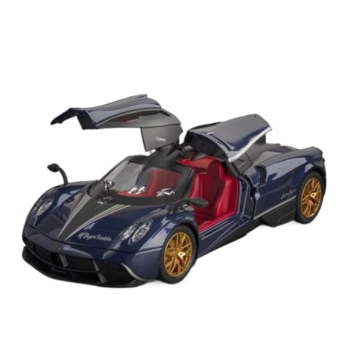 Druckguss 1:24 for Pagani Chinese Dragon Supercar Legierung Automodell Simulation Sound Und Licht Pullback Automodell Sammlung Display(Blue) von EXYFRUX
