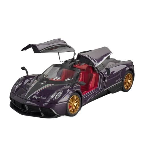 Druckguss 1:24 for Pagani Chinese Dragon Supercar Legierung Automodell Simulation Sound Und Licht Pullback Automodell Sammlung Display(Purple) von EXYFRUX
