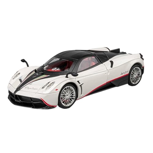 Druckguss 1:24 for Pagani Huayra Zonta HP China Dragon Simulation Legierung Automodell Sound Und Licht Vollständig Geöffnete Tür Miniaturfahrzeugmodell(1:18 China Dragon White) von EXYFRUX