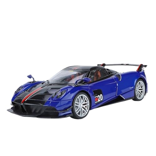 Druckguss 1:24 for Pagani Huayra Zonta HP China Dragon Simulation Legierung Automodell Sound Und Licht Vollständig Geöffnete Tür Miniaturfahrzeugmodell(1:18 Huayra BC Blue) von EXYFRUX