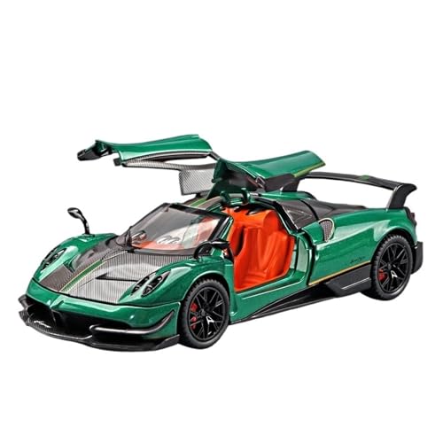 Druckguss 1:24 for Pagani Huayra Zonta HP China Dragon Simulation Legierung Automodell Sound Und Licht Vollständig Geöffnete Tür Miniaturfahrzeugmodell(1:24 Huayra Green) von EXYFRUX