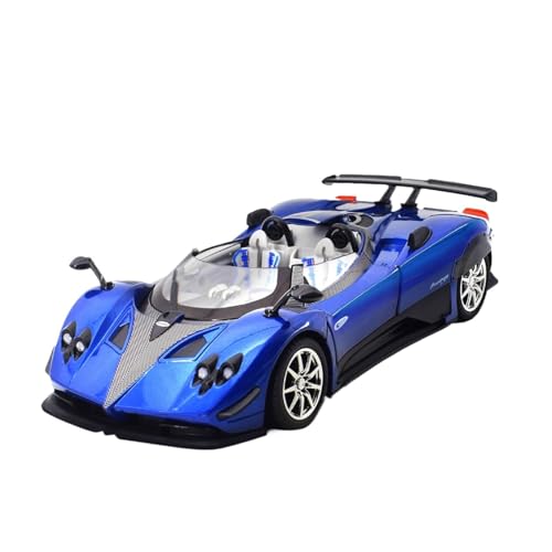 Druckguss 1:24 for Pagani Huayra Zonta HP China Dragon Simulation Legierung Automodell Sound Und Licht Vollständig Geöffnete Tür Miniaturfahrzeugmodell(1:24 Zonta Blue Convertible) von EXYFRUX