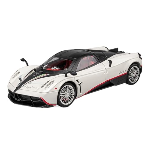Druckguss 1:24 for Pagani Zonda Chinese Dragon Supercar Legierung Simulation Automodell Sound Und Licht Pullback Miniaturmodellsammlung(1:18 White) von EXYFRUX