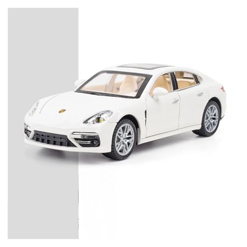 Druckguss 1:24 for Porsche Panamera Legierung Automodell Simulation Vollständig Geöffnete Tür Ton Und Licht Miniatur Fahrzeugmodell Ornamente(White) von EXYFRUX