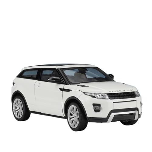 Druckguss 1:24 for Range Rover Evoque Sports Edition SUV-Autosimulation Legierungsautomodell Vollständig Geöffnete Tür Miniaturfahrzeugmodell(White) von EXYFRUX