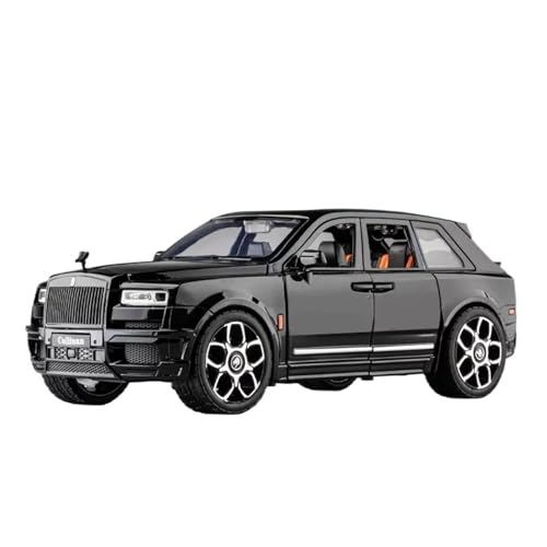 Druckguss 1:24 for Rolls-Royce Cullinan Luxus-SUV Legierung Automodell Simulation Sound Und Licht Pullback Automodell Sammlung Display(Black) von EXYFRUX