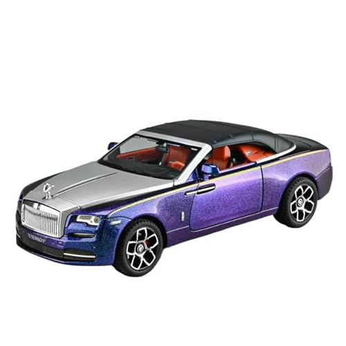 Druckguss 1:24 for Rolls Royce Dawn Klassische Luxus Autos Legierung Auto Modell Simulation Sound Licht Pull Back Fahrzeug Modell Dekorative(Purple) von EXYFRUX
