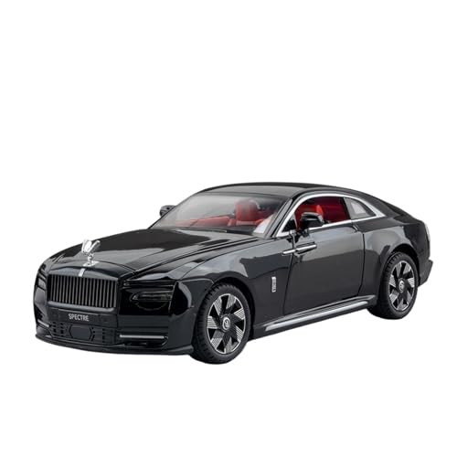 Druckguss 1:24 for Rolls-Royce Klassische Spectre Legierung Auto Modell Simulation Sound Und Licht Pull-Back Auto Modell Sammlung Display(Black) von EXYFRUX