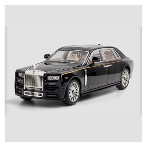 Druckguss 1:24 for Rolls-Royce Phantom Legierung Simulation Auto Modell Sound Und Licht Pull-Back Miniatur Modell Sammlung Ornamente(Black with Display Box) von EXYFRUX