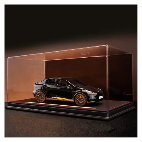 Druckguss 1:24 for Tesla Model Y Serie Legierungsautomodell Simulation Ton Und Licht Pullback-Auto Fahrzeugmodell Mit Vollständig Geöffneter Tür(Black) von EXYFRUX