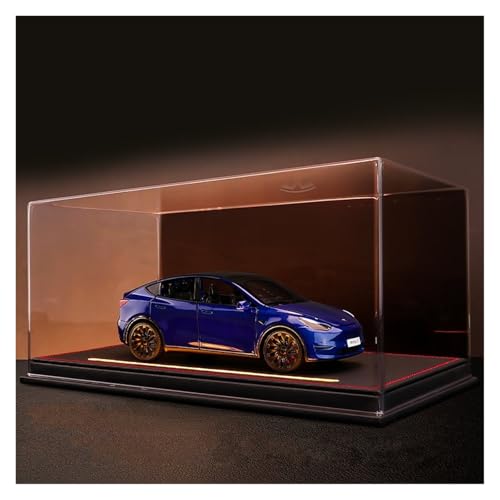 Druckguss 1:24 for Tesla Model Y Serie Legierungsautomodell Simulation Ton Und Licht Pullback-Auto Fahrzeugmodell Mit Vollständig Geöffneter Tür(Blue) von EXYFRUX