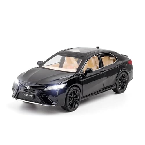 Druckguss 1:24 for Toyota Classic Camry Legierung Automodell Simulation Vollständig Geöffnete Tür Ton Und Licht Miniaturfahrzeugmodell(Black) von EXYFRUX