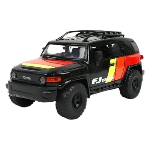 Druckguss 1:24 for Toyota FJ Land Cruiser Legierung Automodell Statische Ornamente Simulation Vollständig Geöffnete Tür Miniatur-Fahrzeugmodell(Black) von EXYFRUX