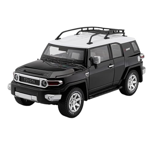 Druckguss 1:24 for Toyota Land Cruiser FJ LC80 Offroad-SUV Legierungssimulationsautomodell Sound Und Licht Pullback-Miniaturmodell(FJ Black) von EXYFRUX