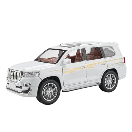 Druckguss 1:24 for Toyota Prado Classic SUV Simulation Legierung Automodell Vollständig Geöffnete Tür Pullback Fahrzeugmodell Sammlung Ornamente(White) von EXYFRUX