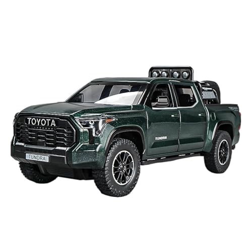 Druckguss 1:24 for Toyota TRDPRO Pickup Legierung Automodell Simulation Licht Und Sound Pullback-Auto Fahrzeugmodell Dekoration(Green) von EXYFRUX