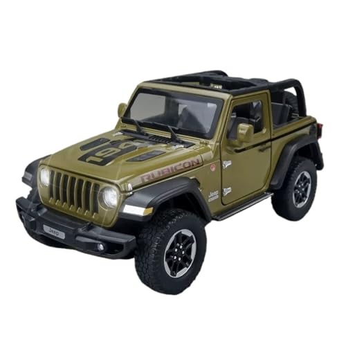 Druckguss 1:32 1:22 for Jeep Wrangler Rubicon Simulation Legierung Automodell Sound Und Licht Vollständig Geöffnete Tür Miniaturfahrzeugmodell(1:20 Rubicon Green) von EXYFRUX