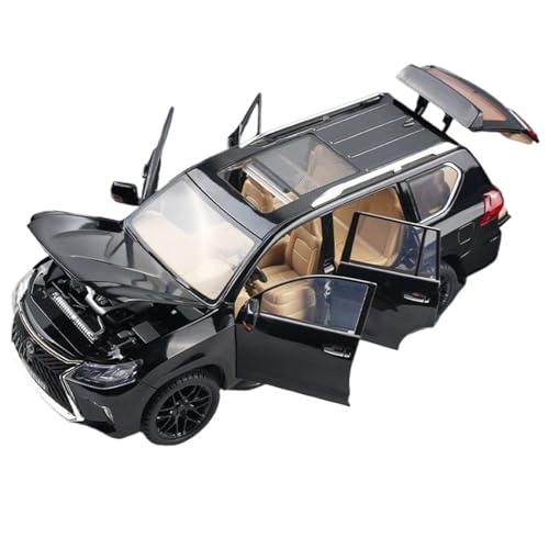 Druckguss 1:32 1:24 1:18 for Lexus LX570 ES300 LC500 Simulation Legierung Auto Modell Vollständig Offene Tür Pull-Back Fahrzeug Modell Sammlung Ornamente(1:18 LX570 Black) von EXYFRUX