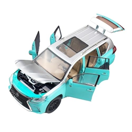 Druckguss 1:32 1:24 1:18 for Lexus LX570 ES300 LC500 Simulation Legierung Auto Modell Vollständig Offene Tür Pull-Back Fahrzeug Modell Sammlung Ornamente(1:18 LX570 Blue) von EXYFRUX