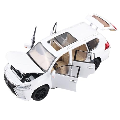 Druckguss 1:32 1:24 1:18 for Lexus LX570 ES300 LC500 Simulation Legierung Auto Modell Vollständig Offene Tür Pull-Back Fahrzeug Modell Sammlung Ornamente(1:18 LX570 White) von EXYFRUX