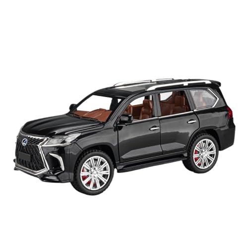 Druckguss 1:32 1:24 1:18 for Lexus LX570 ES300 LC500 Simulation Legierung Auto Modell Vollständig Offene Tür Pull-Back Fahrzeug Modell Sammlung Ornamente(1:24 LX570 Black) von EXYFRUX