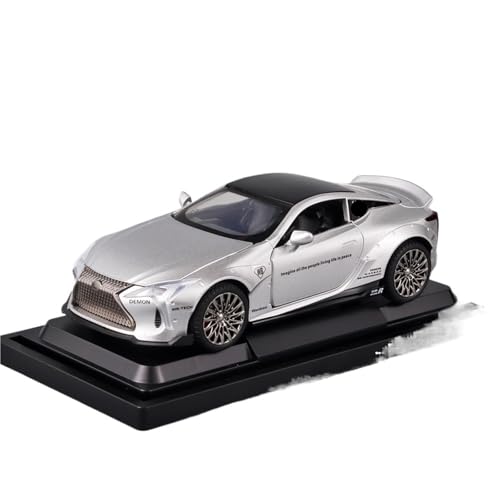 Druckguss 1:32 1:24 1:18 for Lexus LX570 ES300 LC500 Simulation Legierung Auto Modell Vollständig Offene Tür Pull-Back Fahrzeug Modell Sammlung Ornamente(1:32 LC500 Silver) von EXYFRUX