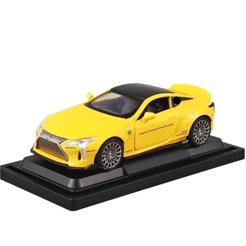 Druckguss 1:32 1:24 1:18 for Lexus LX570 ES300 LC500 Simulation Legierung Auto Modell Vollständig Offene Tür Pull-Back Fahrzeug Modell Sammlung Ornamente(1:32 LC500 Yellow) von EXYFRUX