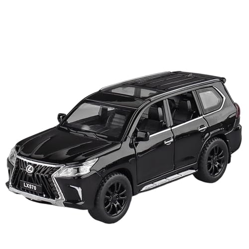 Druckguss 1:32 1:24 1:18 for Lexus LX570 ES300 LC500 Simulation Legierung Auto Modell Vollständig Offene Tür Pull-Back Fahrzeug Modell Sammlung Ornamente(1:32 LX570 Black) von EXYFRUX