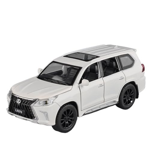 Druckguss 1:32 1:24 1:18 for Lexus LX570 ES300 LC500 Simulation Legierung Auto Modell Vollständig Offene Tür Pull-Back Fahrzeug Modell Sammlung Ornamente(1:32 LX570 White) von EXYFRUX