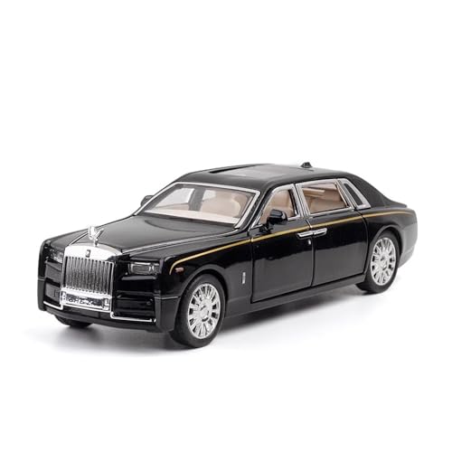 Druckguss 1:32 1:24 1:18 for Rolls-Royce Phantom Cullinan Legierung Simulation Auto Modell Sound Und Licht Pull-Back Miniatur Modell Sammlung(1:32 Black) von EXYFRUX