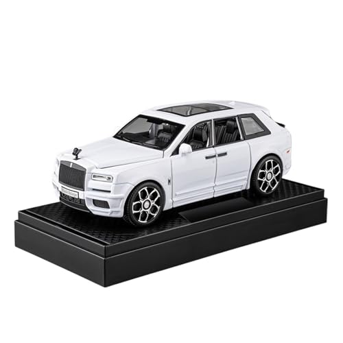 Druckguss 1:32 1:24 1:18 for Rolls-Royce Phantom Cullinan Legierung Simulation Auto Modell Sound Und Licht Pull-Back Miniatur Modell Sammlung(1:32 Cullinan White) von EXYFRUX