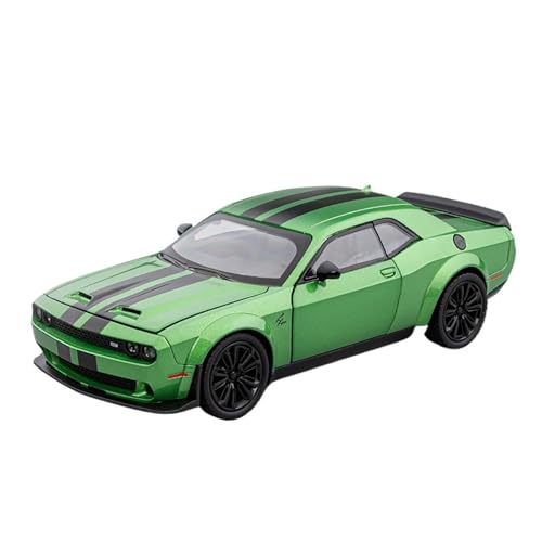 Druckguss 1:32 1:24 for Dodge Challenger SRT Hellcat GT350 GT500 Legierung Auto Modell Sound Und Licht Miniatur Fahrzeug Modell Serie(1:22 Green) von EXYFRUX