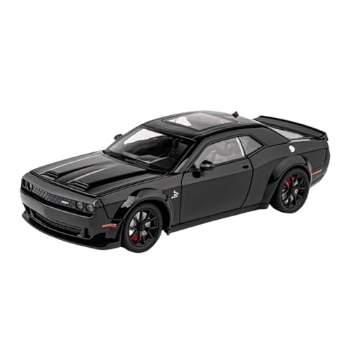 Druckguss 1:32 1:24 for Dodge Challenger SRT Hellcat GT350 GT500 Legierung Auto Modell Sound Und Licht Miniatur Fahrzeug Modell Serie(1:24 Black) von EXYFRUX